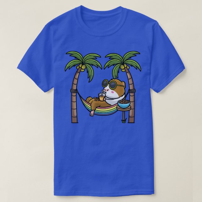 Guineas Gris Cavy Rodent in Hammock Vacation T-Shi T Shirt (Design framsida)