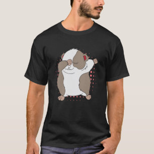 Guineas Gris Cute Dabbing Hårig Little Animal Guin T Shirt
