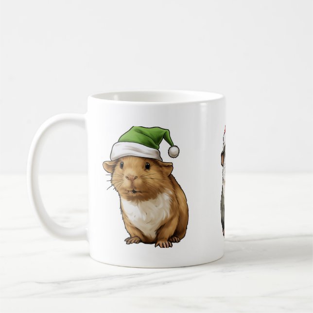 Guineas Gris Cute i julklapp Vibes Julafton Santa Kaffemugg (Vänster)