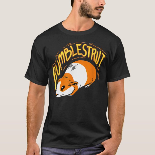 Guineas Gris Cute Rumblestrut Pet T Shirt (Framsida)