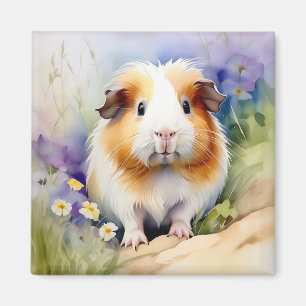 Guineas Gris delikat vattenfärg Magnet