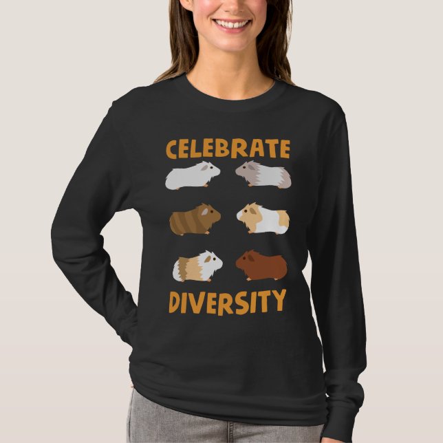 Guineas Gris Graphic Firate Diversity Cute Pets T Shirt (Framsida)
