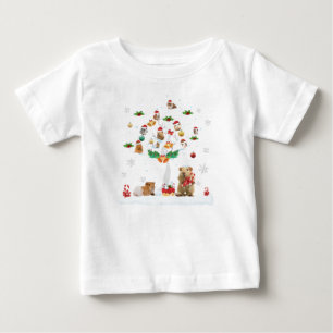 Guineas Gris-jul på Winter Träd Goat Älskare Paj T Shirt