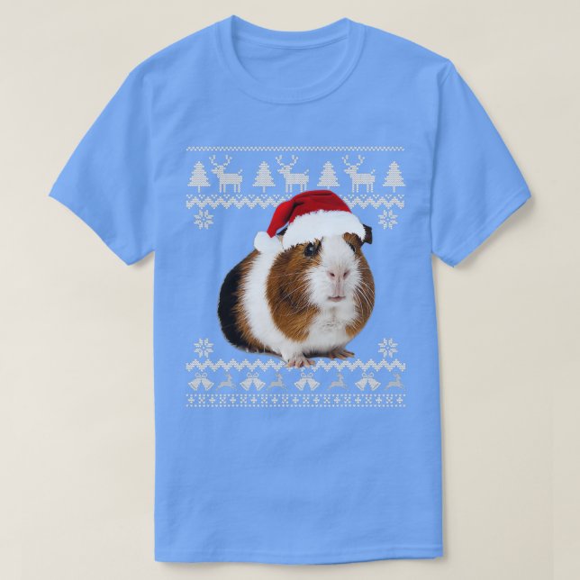 Guineas Gris Julgran Ljus Santa (2) T Shirt (Design framsida)