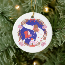 Guineas gris och Capybara Winter Village