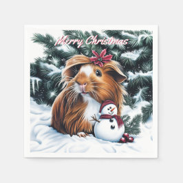 Guineas Gris och Snögubbe jul Pappersservett