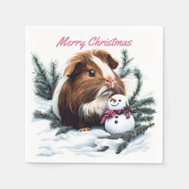 Guineas Gris och Snögubbe jul Pappersservett