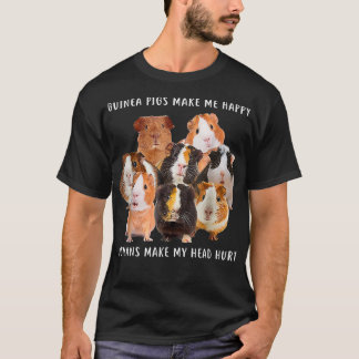 Guineas Gris-skjort gör mig Lycklig Guinea Gris T Shirt