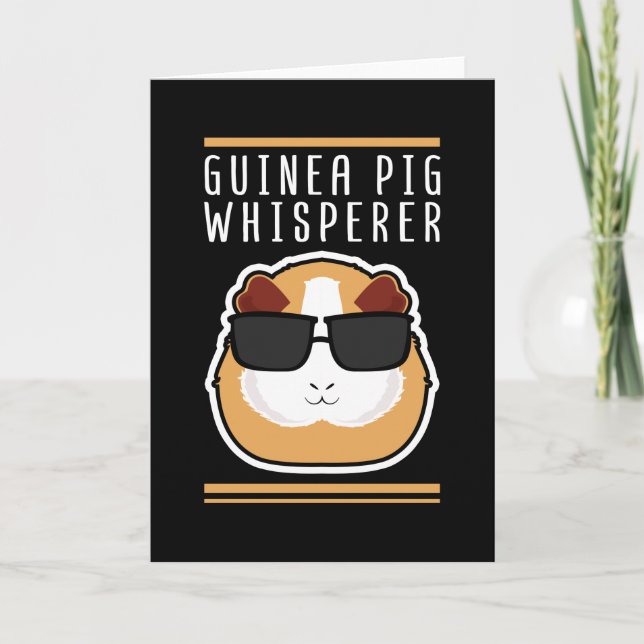 Guineas Gris Whisperer | Guinea Piggy Gift Kort (Framsida)