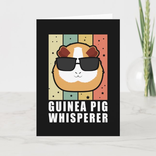 Guineas Gris Whisperer | Guinea Piggy Gift Kort (Framsida)