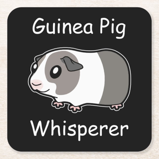 Guineas Gris Whisperer Underlägg Papper Kvadrat (Framsidan)