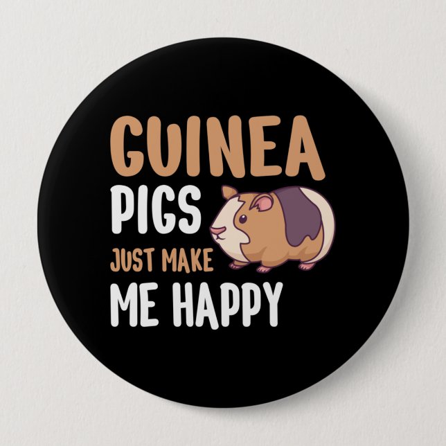 Guineas Grisar får mig bara lycklig Knapp (Framsida)