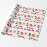 Guineas Grisar God jul Roligt Red Hats Funny Presentpapper<br><div class="desc">Lustigt marskalk grisar skapar fint och vid julen gungar jultomtens hatt,  leker med ljus och kom med gåvor</div>