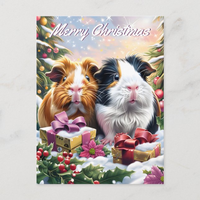 Guineas Grisar jul Helg Vykort (Framsida)