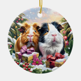 Guineas Grisar jul Julgransprydnad Keramik