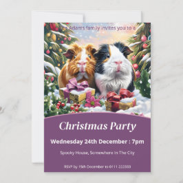 Guineas Grisar-jul Party Inbjudningar