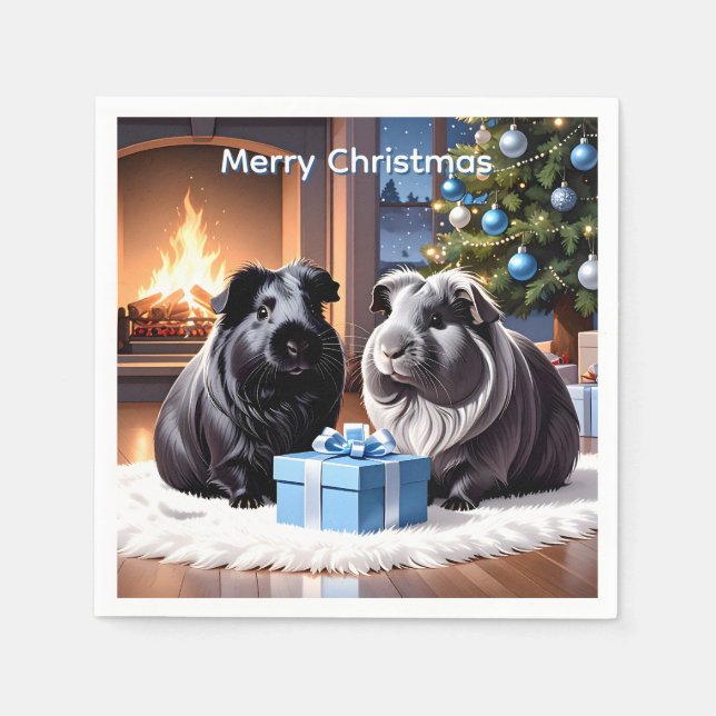 Guineas Grisar och gåvans jul Pappersservett (Framsidan)