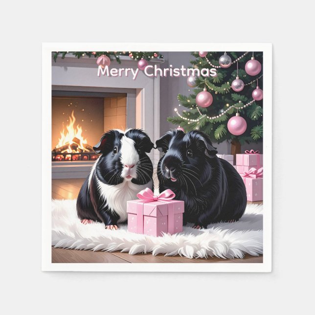 Guineas Grisar och gåvans jul Pappersservett (Framsidan)