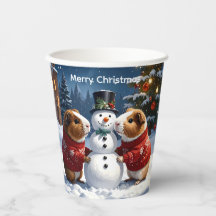 Guineas Grisar och Snögubbe jul