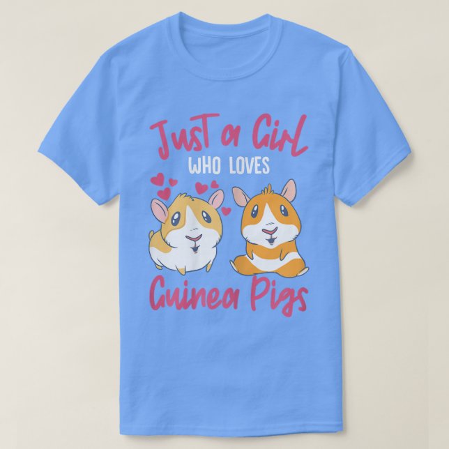 Guineas Hårig Potato Bara en flicka som Kärlek Gui T Shirt (Design framsida)