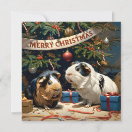 Guineas julanteckningskort för Grisar och Julgran Anteckningskort