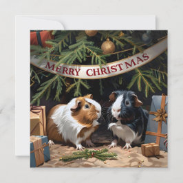 Guineas julanteckningskort för Grisar och Julgran Anteckningskort