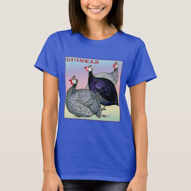Guineas Three Fowl T Shirt (Framsida)