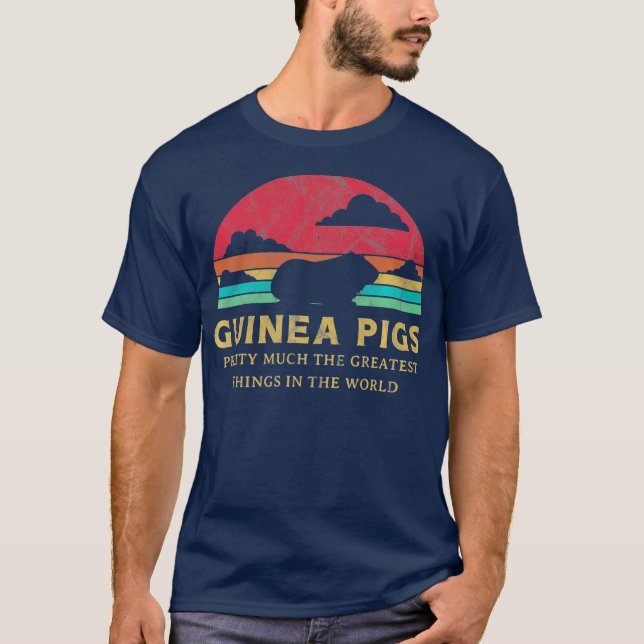 Guineas Underbarare Sak Retro Sunset Pet T Shirt (Framsida)