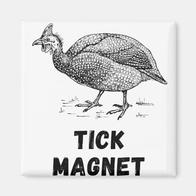 Guineguinea Hen Fowl Boskap Land Poultry Guine Magnet (Framsidan)