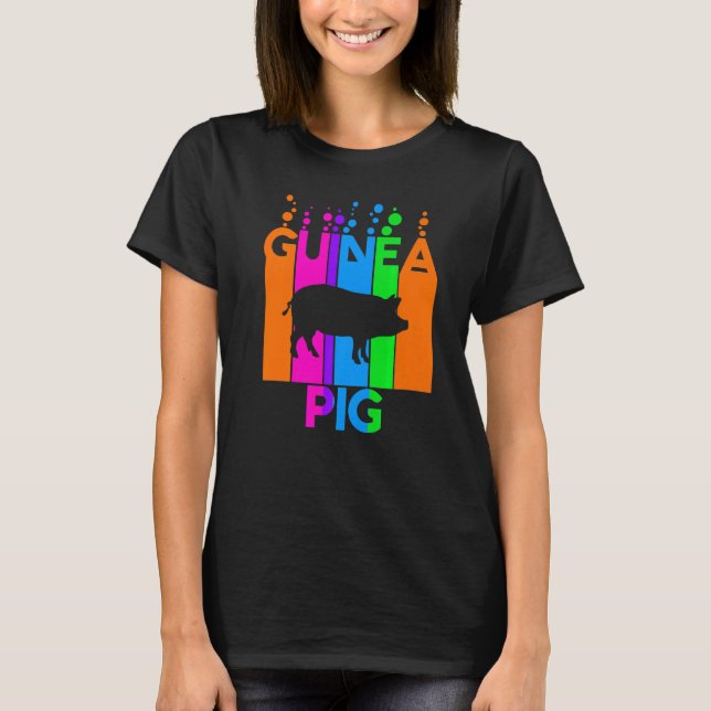 Guines Gris Animal Rainbow Bubble with Silhouette T Shirt (Framsida)