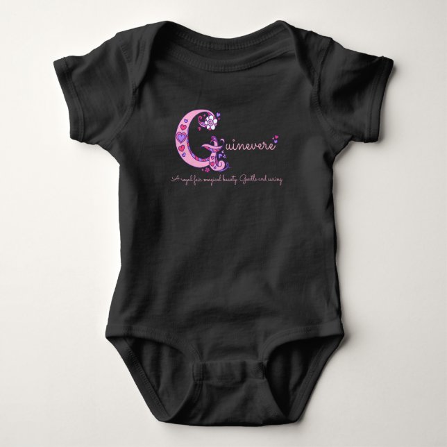 Guinevere Flickor namn och G monogramskjorta T Shirt (Framsida)