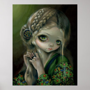 Guinevere hade grön becket för jasmin för poster