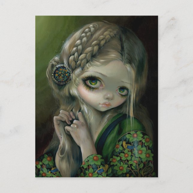 "Guinevere hade Grönt Ögon" vykort (Framsida)