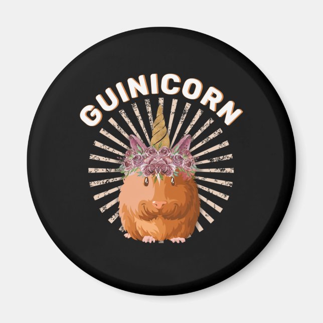 Guinicorn Guinea Gris Unicorn Magnet (Framsidan)