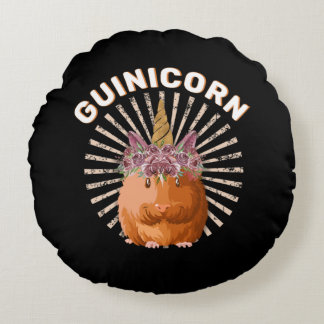 Guinicorn Guinea Gris Unicorn Rund Kudde