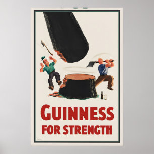 Guinness For Strength Affisch Tryck Vintage John