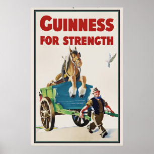 Guinness Häst Affisch Print Vintage John Gilroy