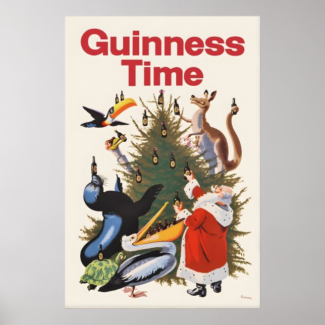 Guinness julplakat tryck  Vintage John (Framsidan)
