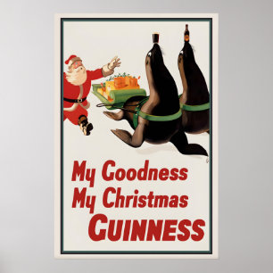 Guinness julplakatstryck John Gilroy Poster