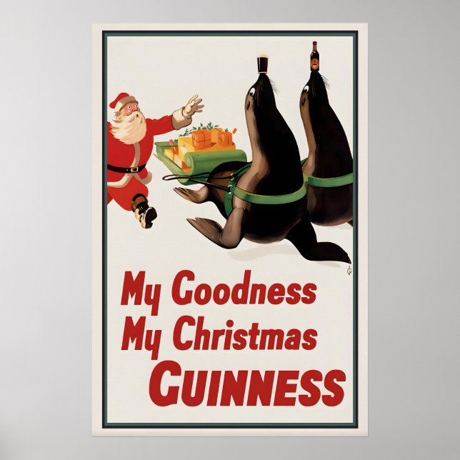 Guinness julplakatstryck John Gilroy Poster (Framsidan)