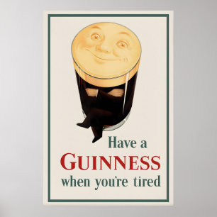 Guinness Pint Affisch Print John Gilroy Vintage