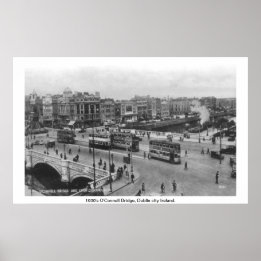 Guinness-pråmen i Dublin Ireland 1930 på Liffey Poster