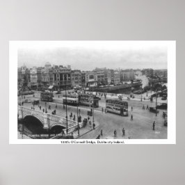 Guinness-pråmen i Dublin Ireland 1930 på Liffey Poster