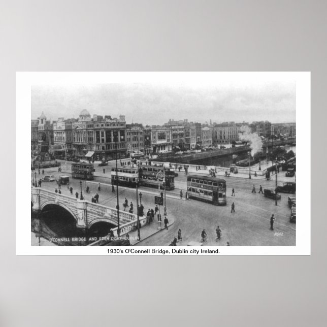 Guinness-pråmen i Dublin Ireland 1930 på Liffey Poster (Framsidan)