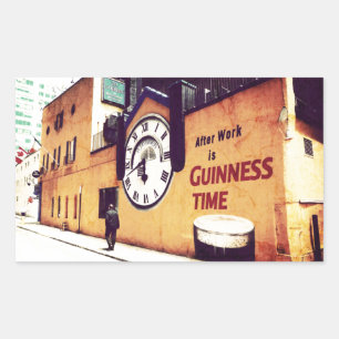 Guinness Rektangulärt Klistermärke