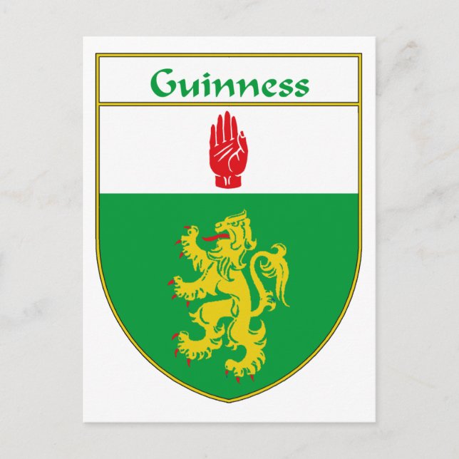 Guinness vapensköld/Familj vapen Vykort (Framsida)