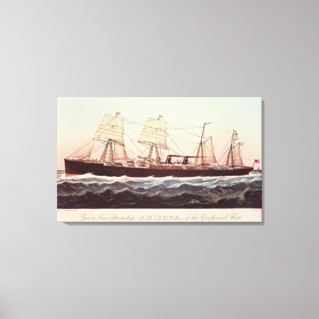 Guion Line Steamship Arizona Canvastryck (Framsida)