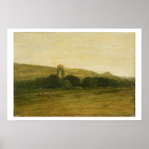 Guisborough Priory, c.1801-02 (olja på arbetsyta) Poster