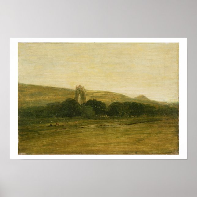 Guisborough Priory, c.1801-02 (olja på arbetsyta) Poster (Framsidan)