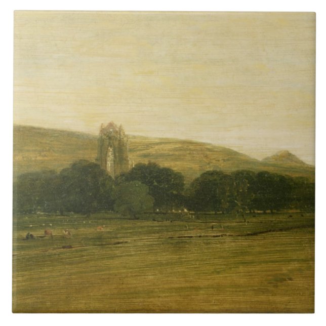 Guisborough Priory, c.1801-02 (olja på kanfas) Kakelplatta (Framsidan)